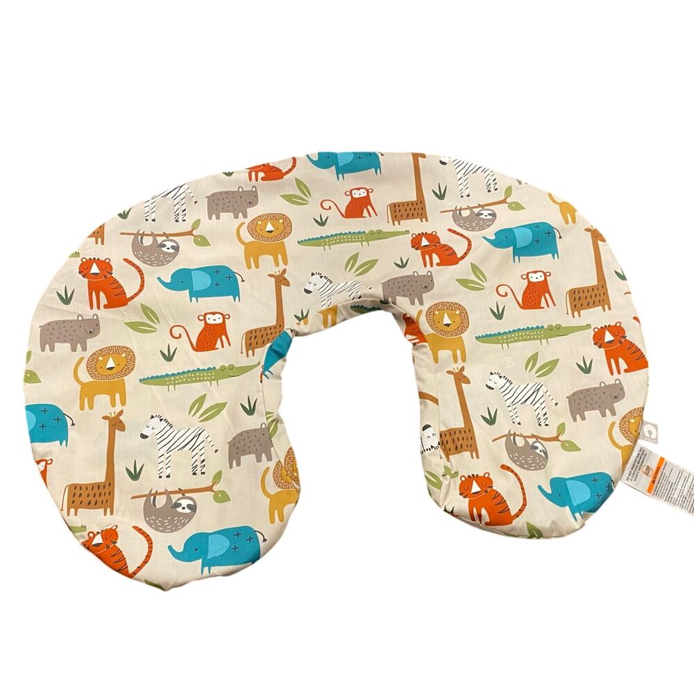 Boppy Original Nursing Pillow Cover Safari Jungle Animal Print Zippered